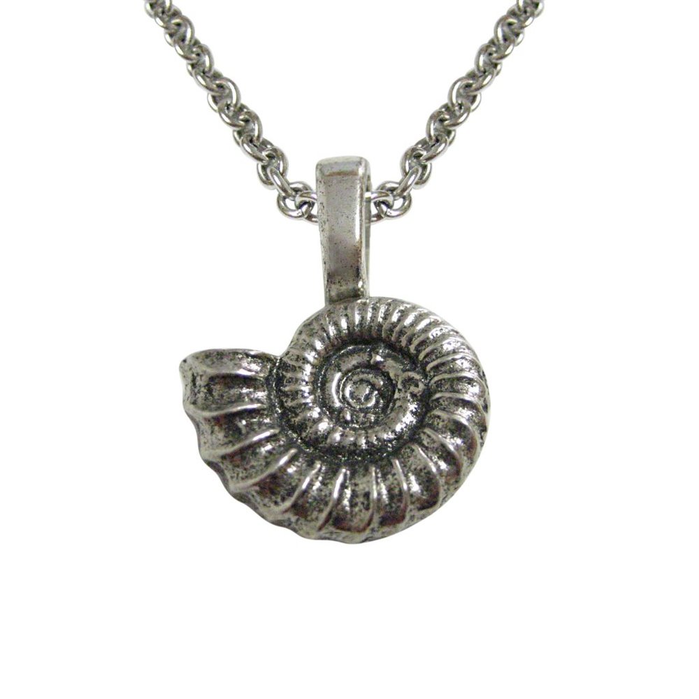 Ammonite Fossil Design Pendant Necklace